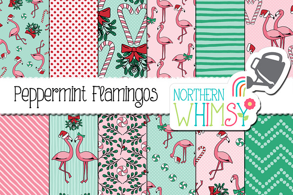 Christmas Flamingo Patterns