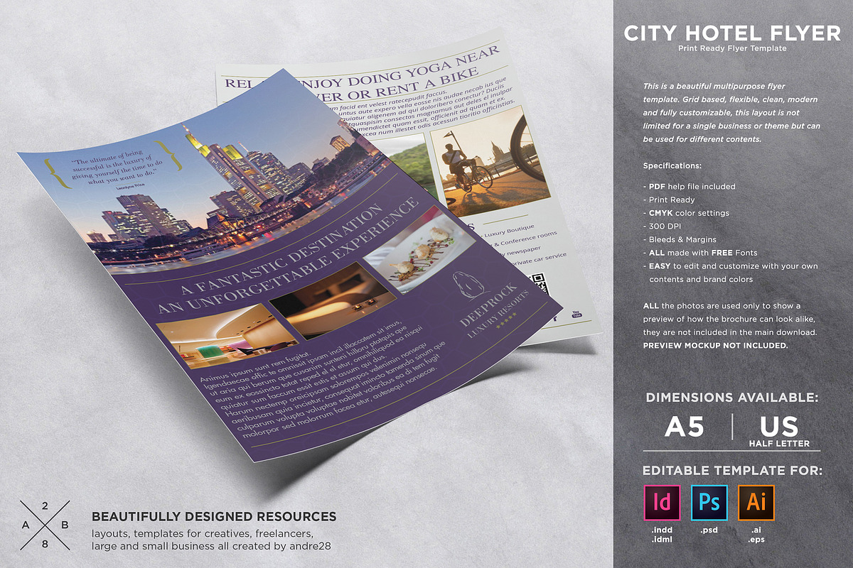 City Hotel Flyer Template in Flyer Templates - product preview 8
