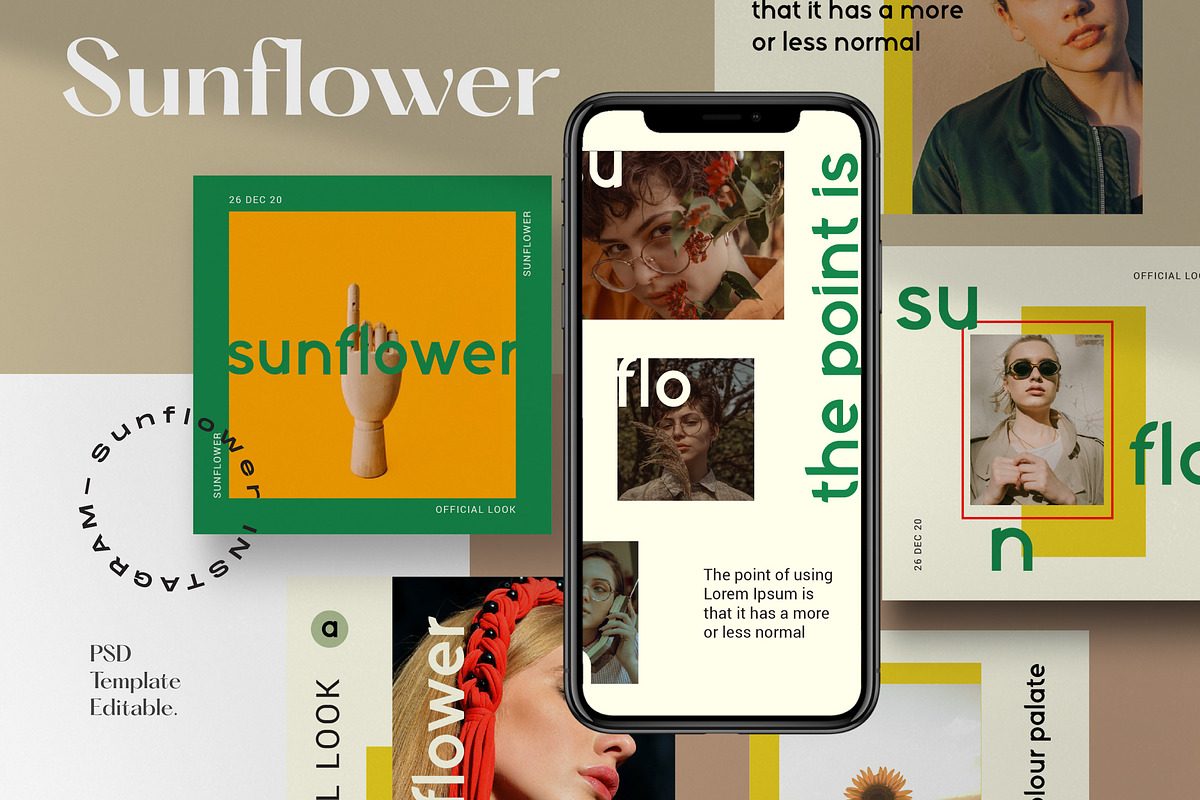 Sunflower - Social Media Bundle in Instagram Templates - product preview 8