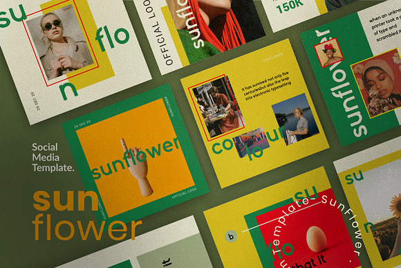 Sunflower - Social Media Bundle in Instagram Templates - product preview 4