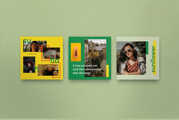 Sunflower - Social Media Bundle in Instagram Templates - product preview 6