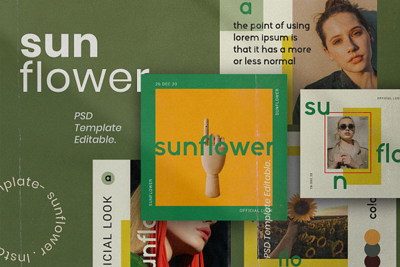 Sunflower - Social Media Bundle in Instagram Templates - product preview 7