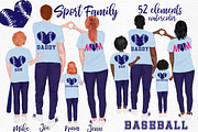 Sport Family Clipart, Baseball mom