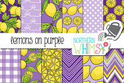 Lemon Patterns on Lavender & Purple