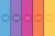 Vibrant colorful seamless patterns