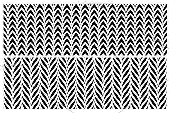 Wavy seamless b&w textile patterns in Patterns - product preview 4