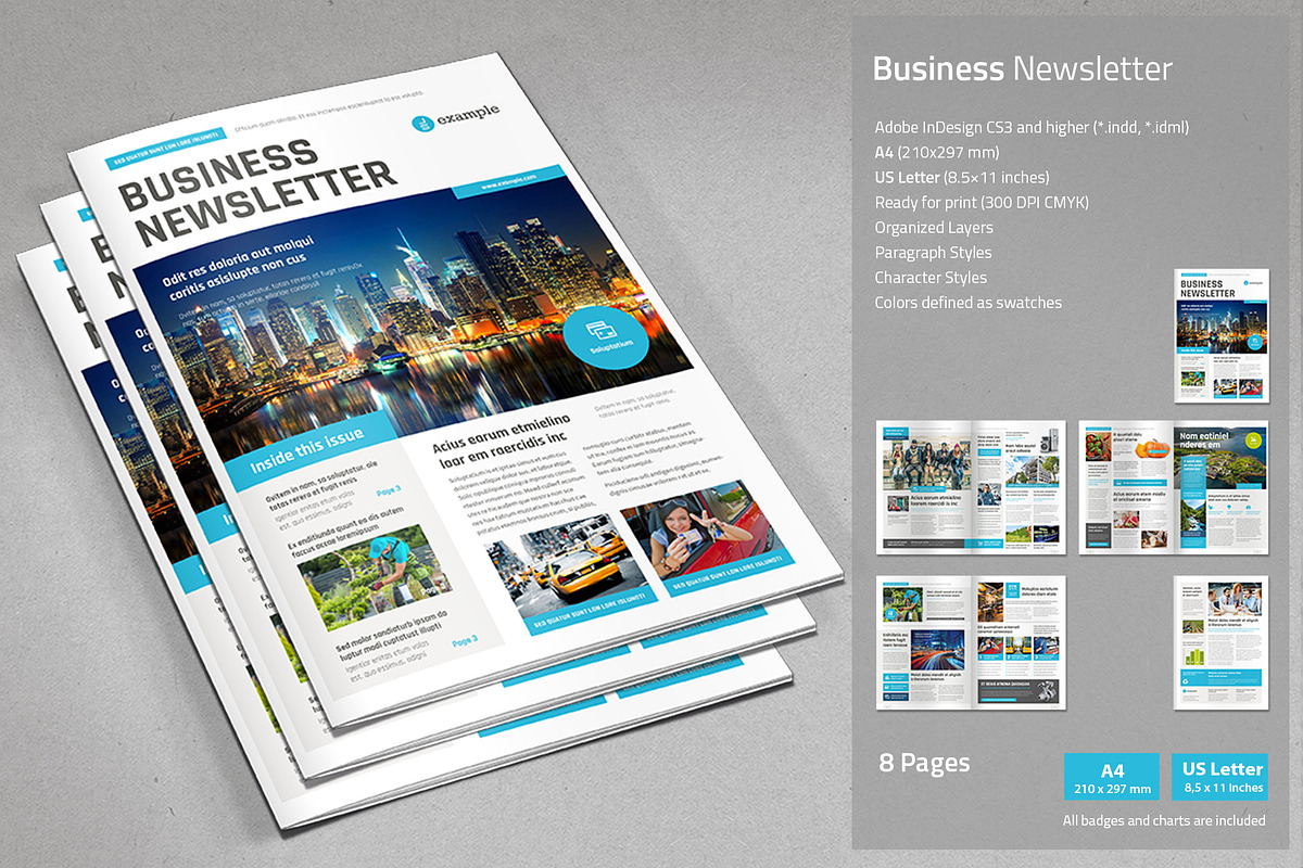Business NewsletterVol. 4 in Brochure Templates - product preview 8