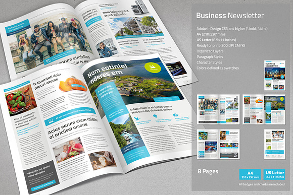 Business NewsletterVol. 4 in Brochure Templates - product preview 1