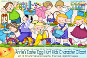Easter Egg Hunt Kids Clipart