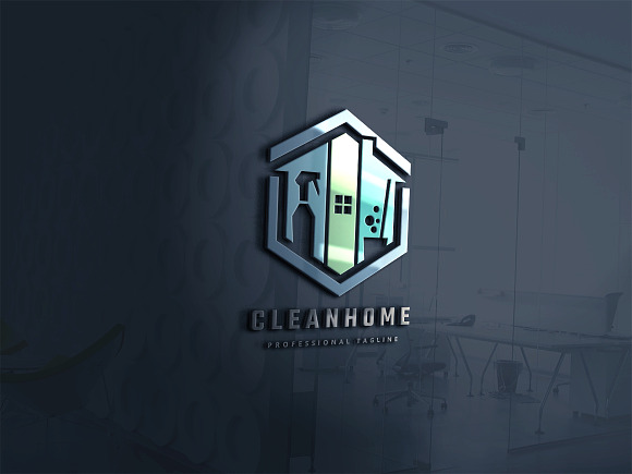 Clean Home Logo in Logo Templates - product preview 1