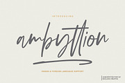 Ambyttion - Swash Handwritten Font