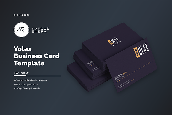 Minimalist Business Card Template in Business Card Templates - product preview 2