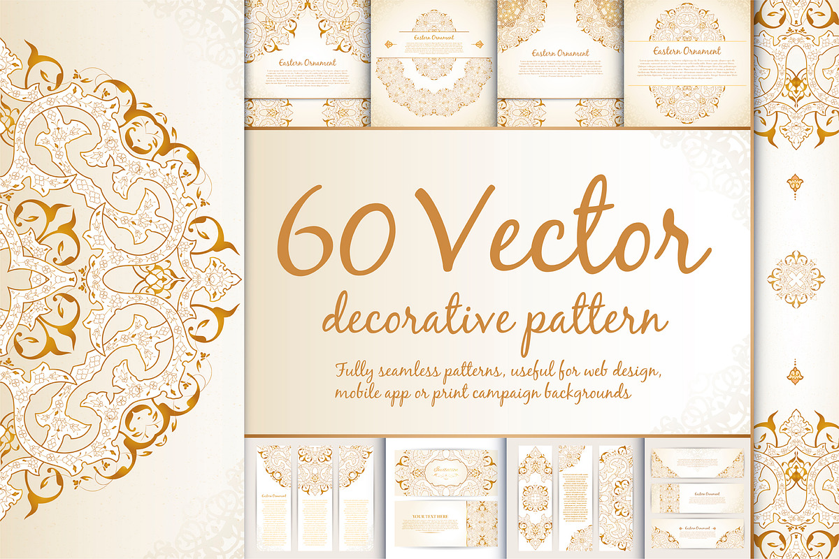 Vector ornament in vintage style. in Patterns - product preview 8