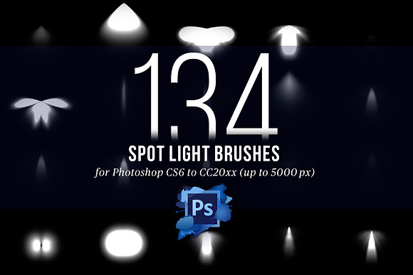 134 Spotlight Brushes for Photoshop in Add-Ons - product preview 3