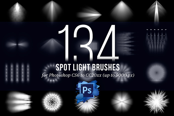 134 Spotlight Brushes for Photoshop in Add-Ons - product preview 7