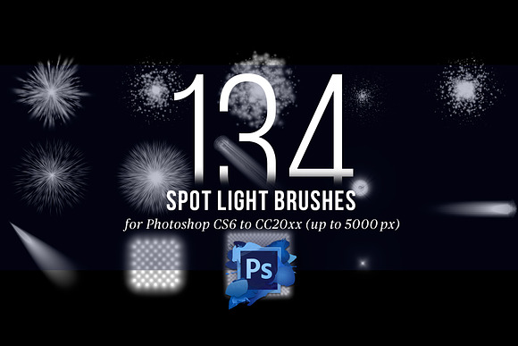 134 Spotlight Brushes for Photoshop in Add-Ons - product preview 9