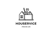 house service toolbox logo vector