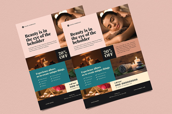 Beauty Spa Flyer Layout in Flyer Templates - product preview 1