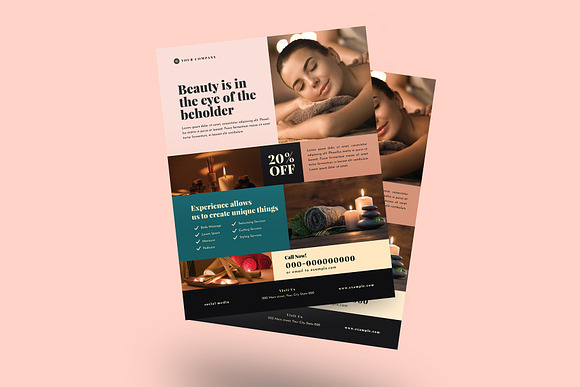 Beauty Spa Flyer Layout in Flyer Templates - product preview 2