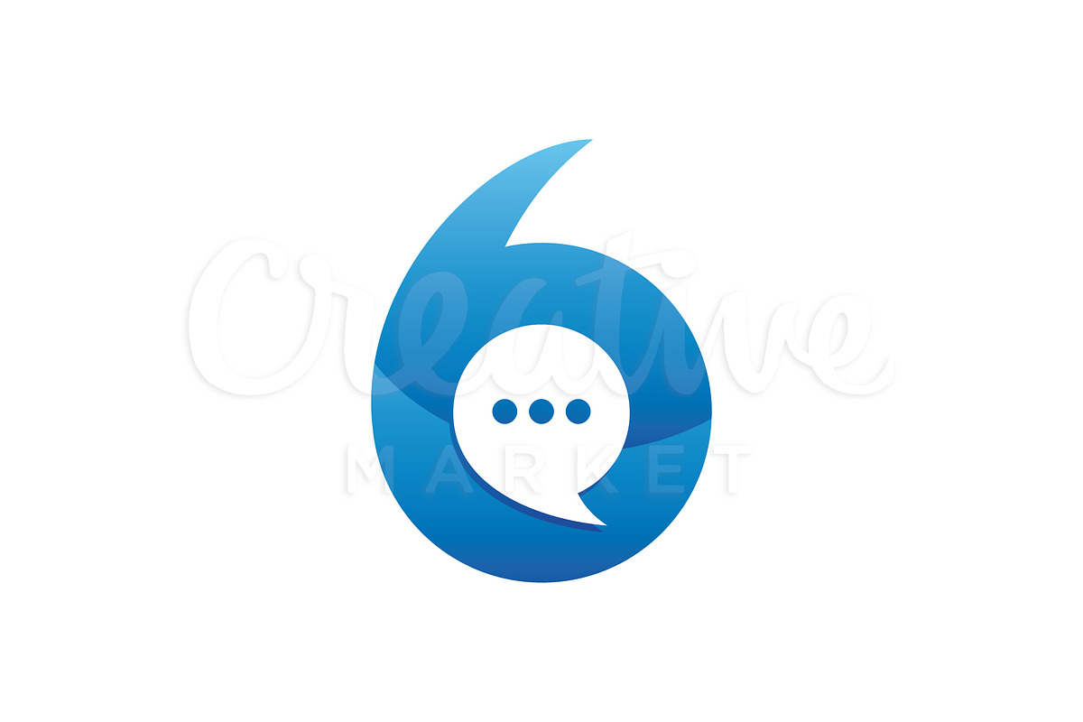 Six Chat Logo in Logo Templates - product preview 8