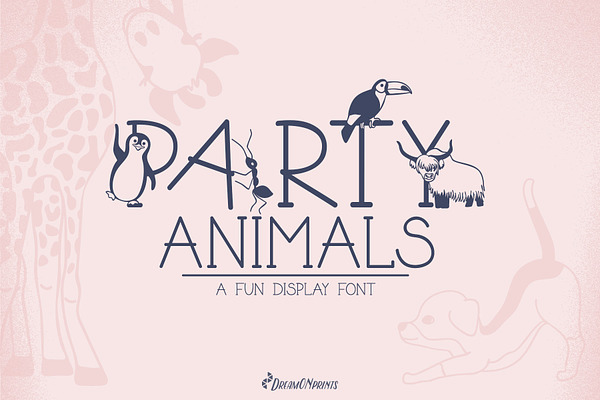 Party Animals - A Fun Display Font