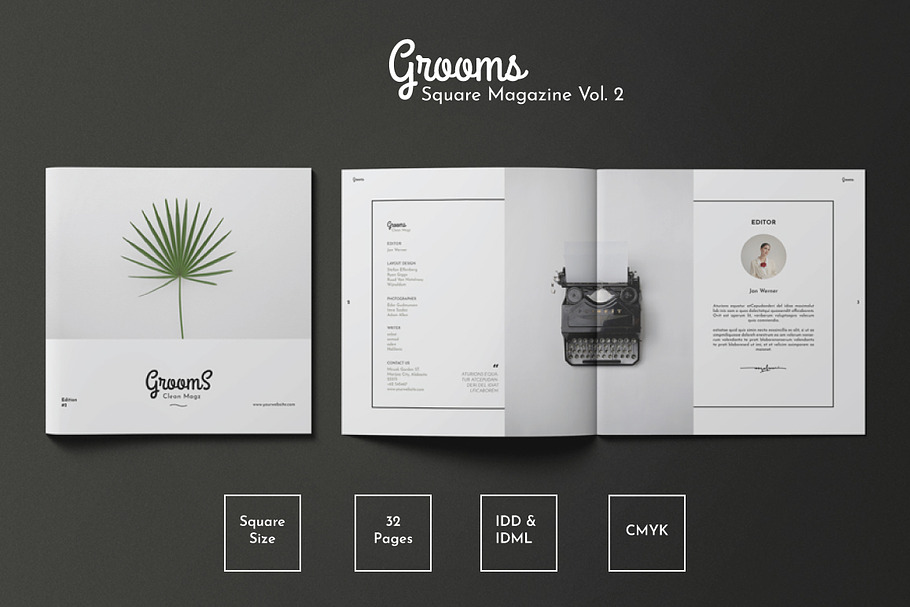 Grooms Square Magazine Vol.2 in Magazine Templates - product preview 8