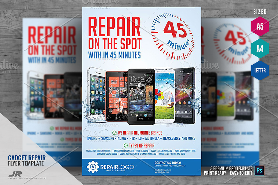 Service Gadget Repair in Flyer Templates - product preview 8
