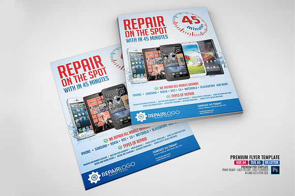 Service Gadget Repair in Flyer Templates - product preview 2