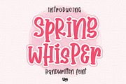 Spring Whisper - Handwritten Font