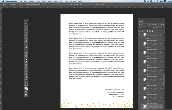 polka dot glitter letterhead in Stationery Templates - product preview 5