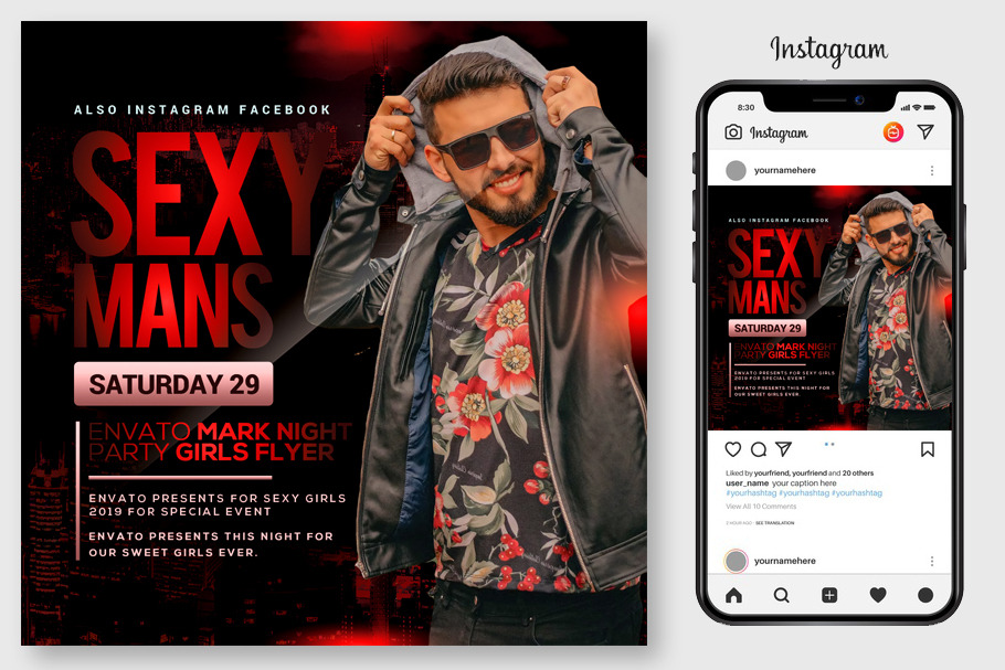 Sexy Mans Party Flyer