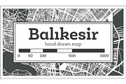 Balikesir Turkey City Map in Retro