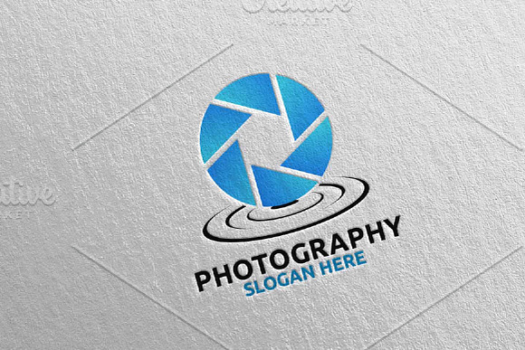 Water Camera Photography Logo 85 in Logo Templates - product preview 2