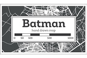 Batman Turkey City Map in Retro