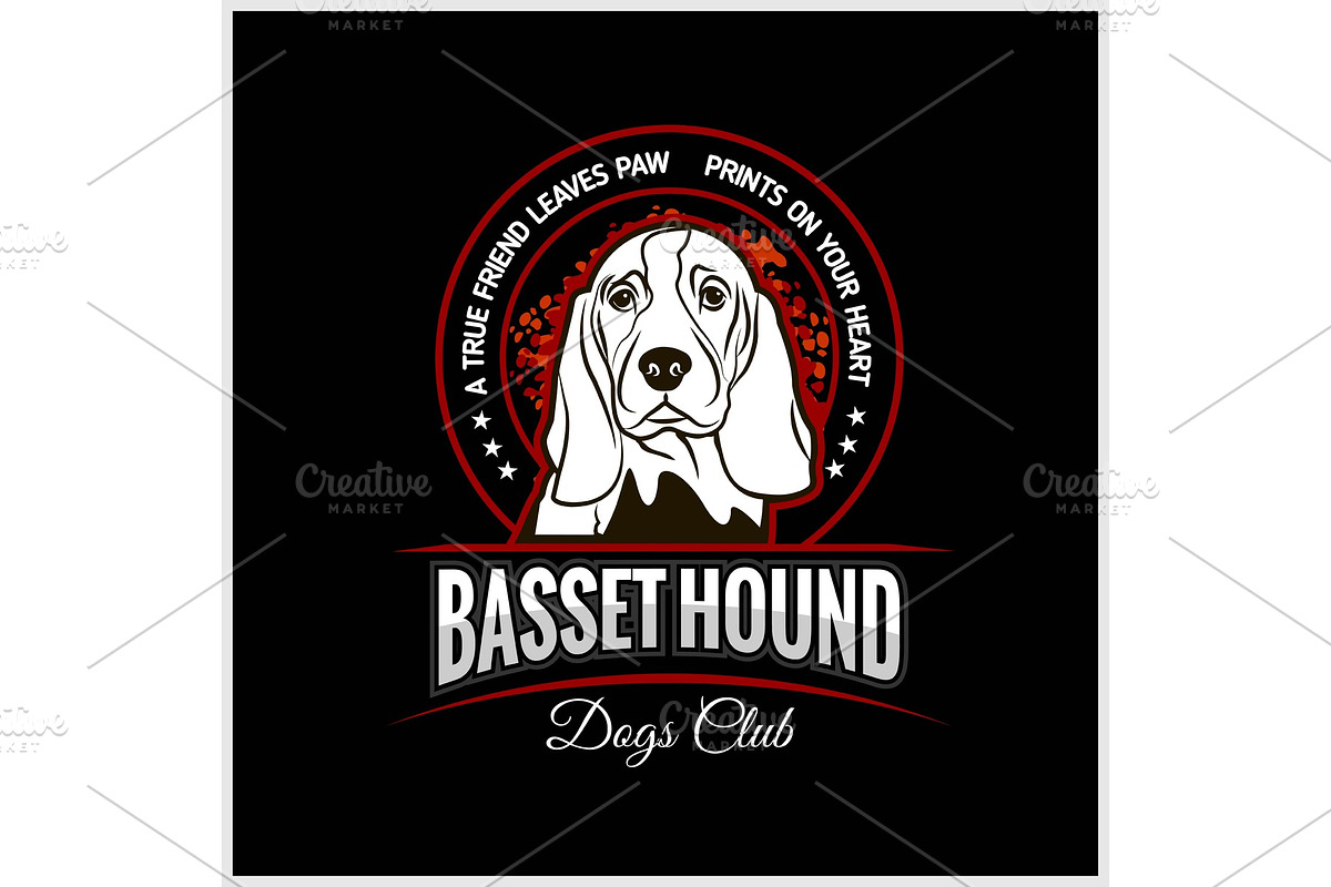 Basset Hound - vector illustration in Illustrations - product preview 8
