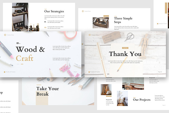 Wood & Craft Powerpoint Template in PowerPoint Templates - product preview 3