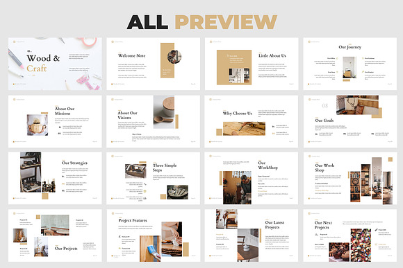 Wood & Craft Powerpoint Template in PowerPoint Templates - product preview 4