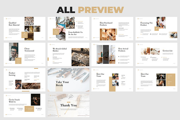 Wood & Craft Powerpoint Template in PowerPoint Templates - product preview 5