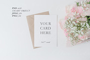 Floral Kraft Card Mockup - crd187