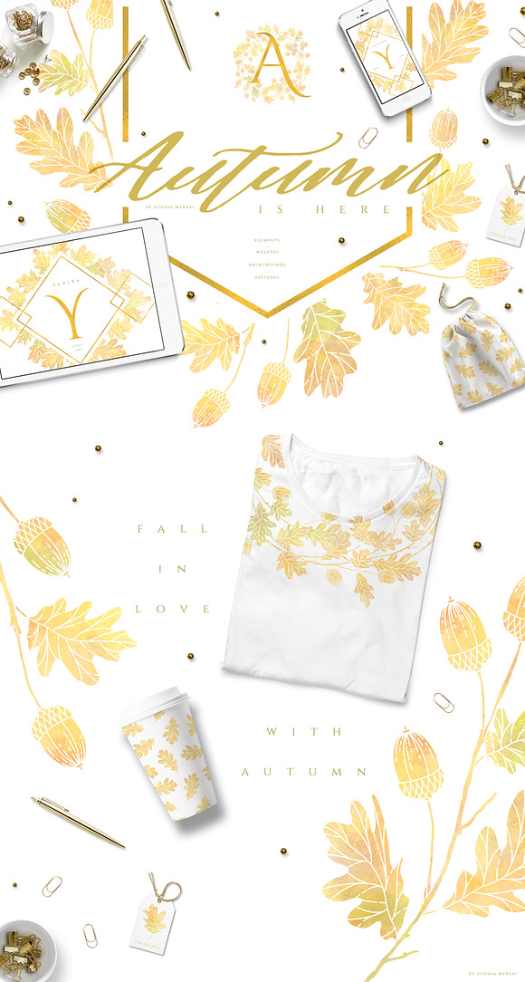 Autumn is Here - Fall Leaves clipart in Illustrations - product preview 12