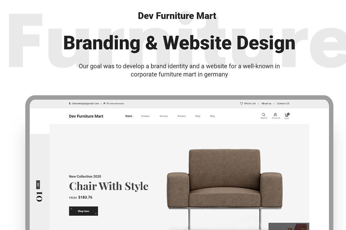 Dev Furniture eCommerce Website UI in Landing Page Templates - product preview 8