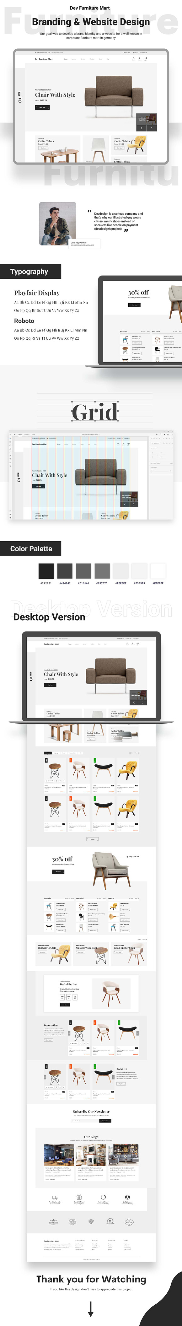 Dev Furniture eCommerce Website UI in Landing Page Templates - product preview 1