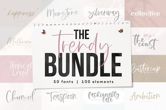 The Trendy Font BUNDLE in Cute Fonts - product preview 71