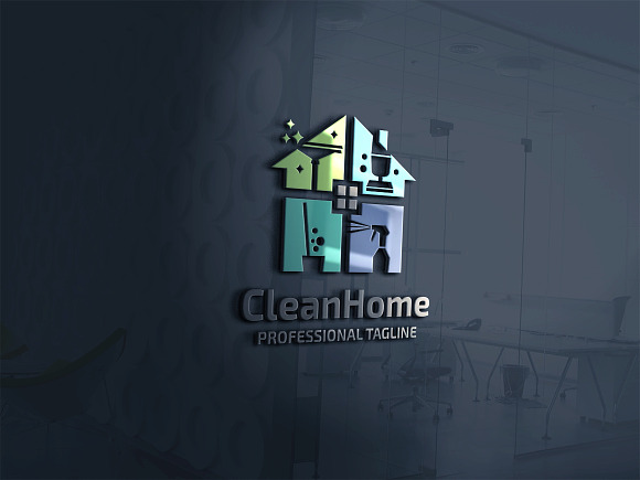 Clean Home Logo in Logo Templates - product preview 1