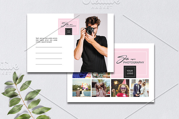 Photography Postcard Template-V1134 in Card Templates - product preview 2