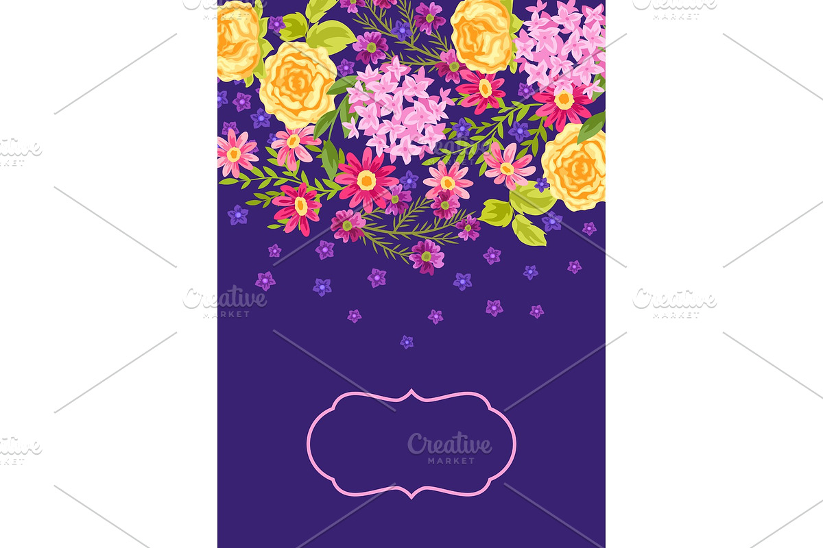 Background with pretty flowers. in Illustrations - product preview 8