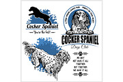 Cocker Spaniel dog - vector set for