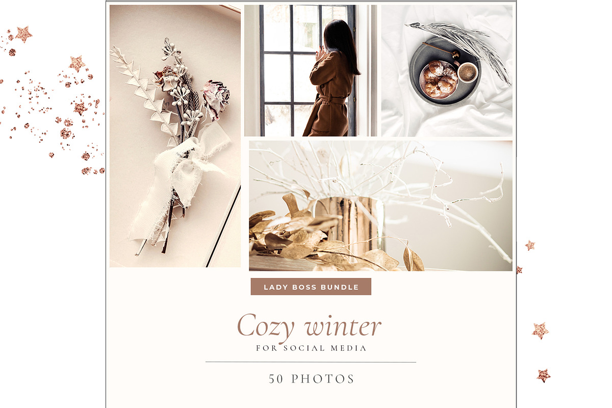 LADY BOSS. COZY WINTER. 50 photos in Instagram Templates - product preview 8