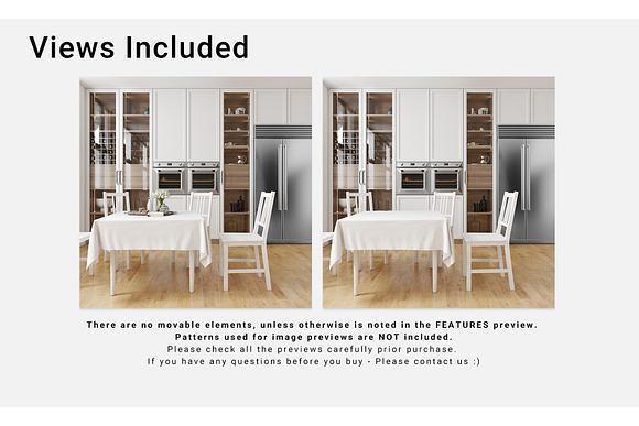 Square Tablecloth in Kitchen Mockup in Product Mockups - product preview 2
