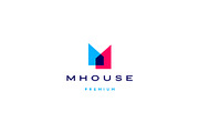 m house logo vector icon